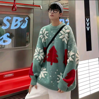 Couple Christmas Sweaters – Oversized Knit Holiday Pullover