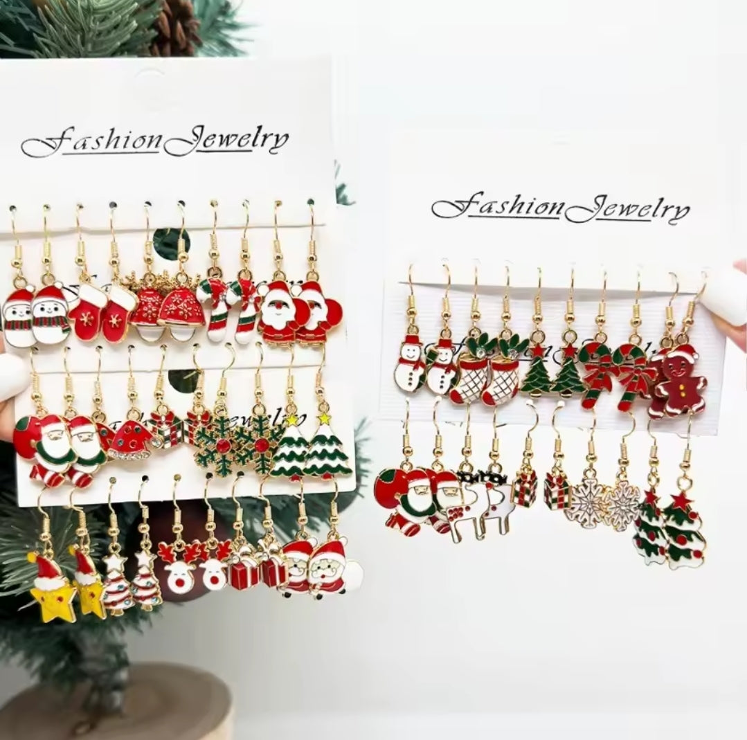 25 Christmas earrings! Women's sets